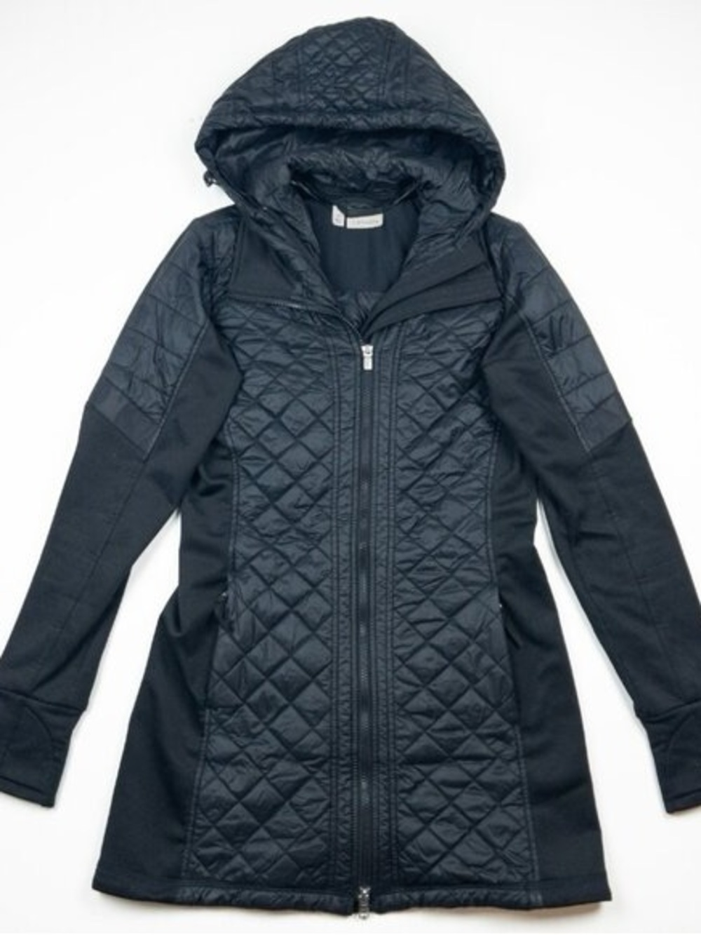 Athleta Rock Springs CYA quilted Hooded Jacket - Navy